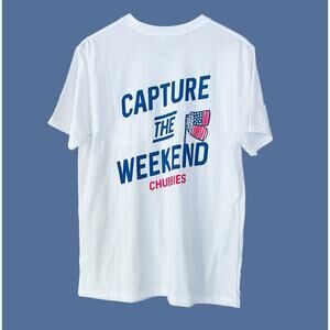 Chubbies Tee Shirt Graphic Short Sleeve White Size Medium